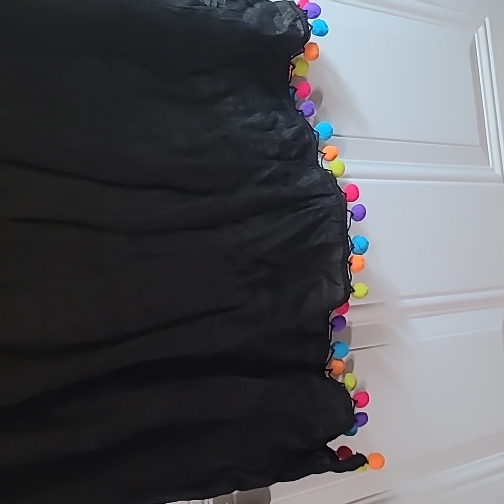 Cupshe Black Cover-Up with Colorful Pom-Poms - Picture 5 of 8